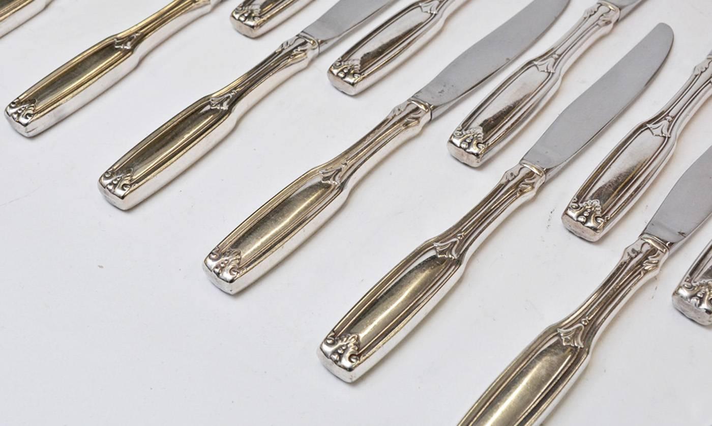 silver plated butter knives