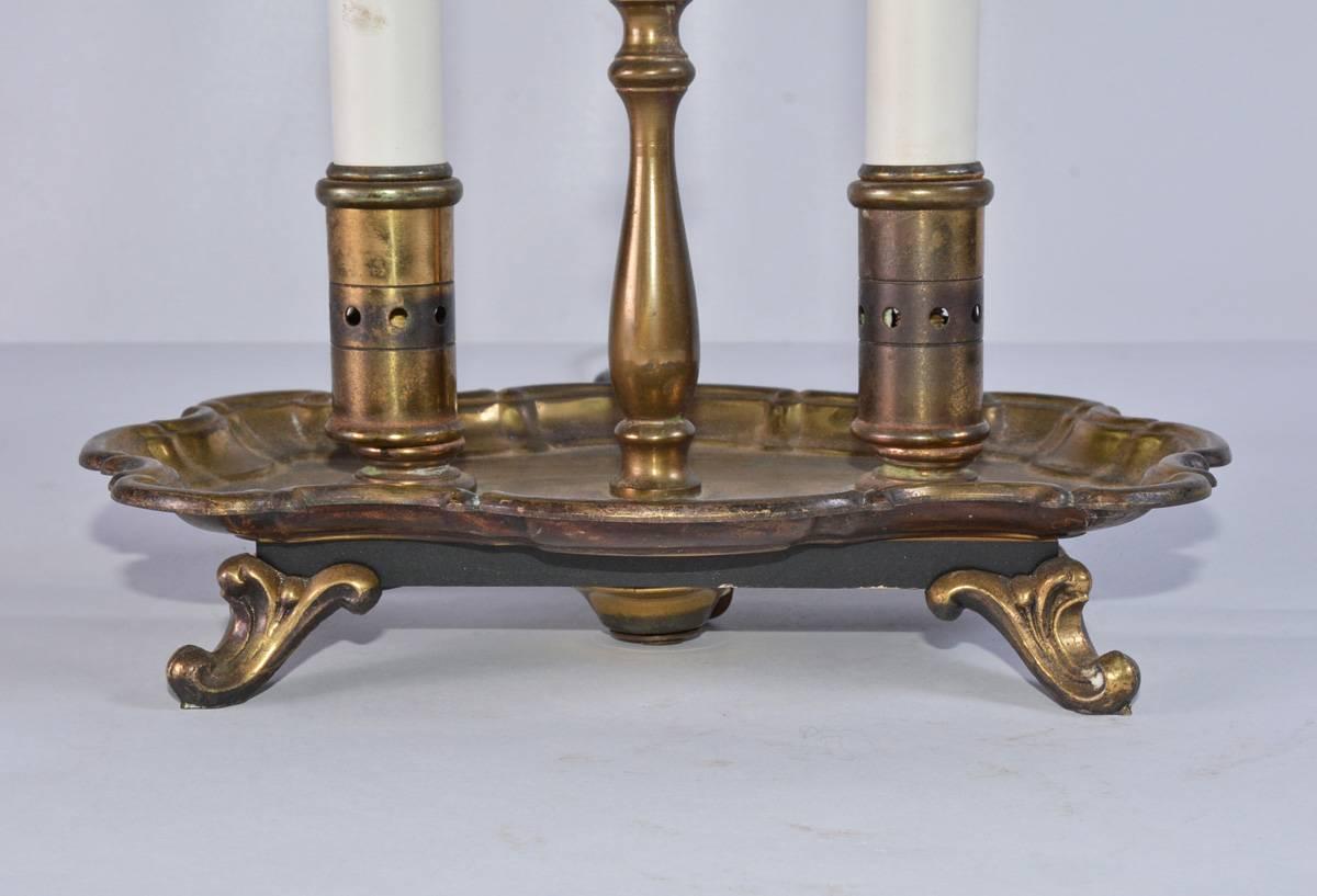 brass bouillotte table lamp