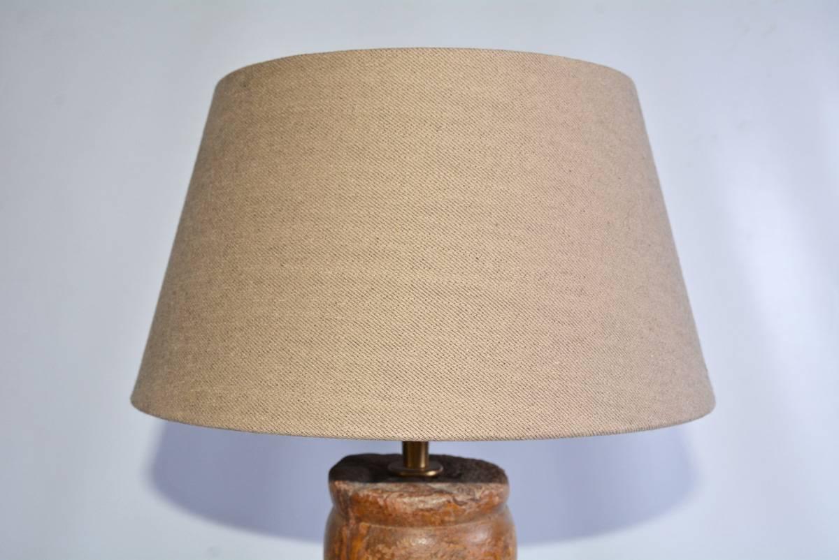 Rustic Antique Wood Spindle Table Lamp