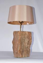 misura Lampada contemporanea in Wood pietrificato marrone
