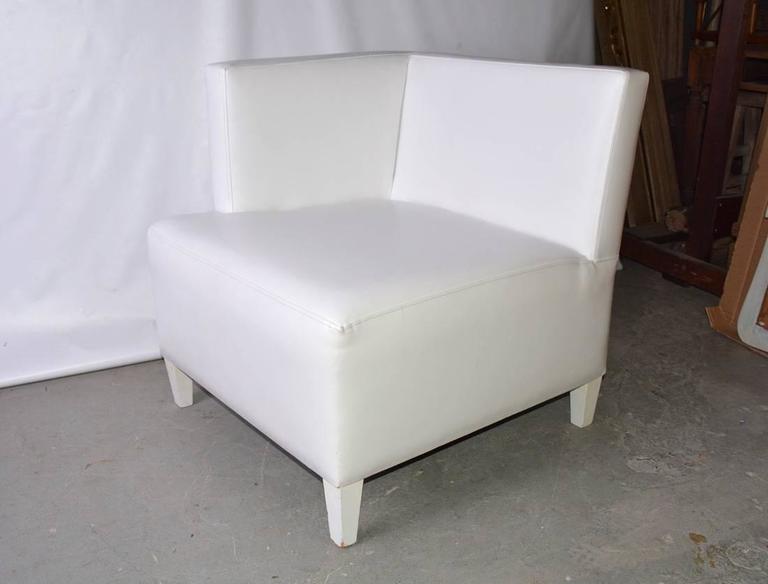 Mid-Century Modern Contemporary Single Arm Corner Club Chair For Sale