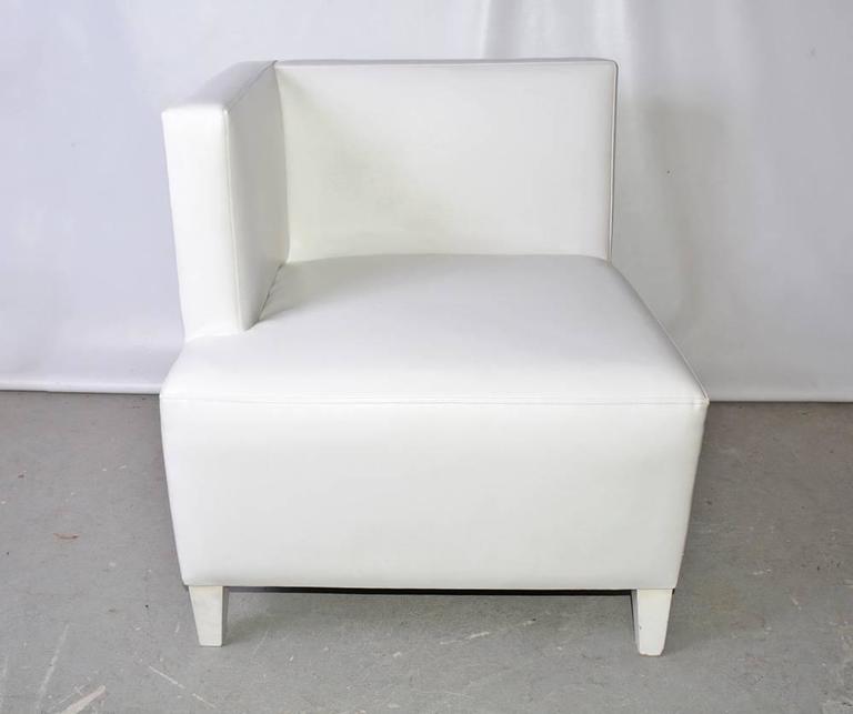 American Contemporary Single Arm Corner Club Chair For Sale