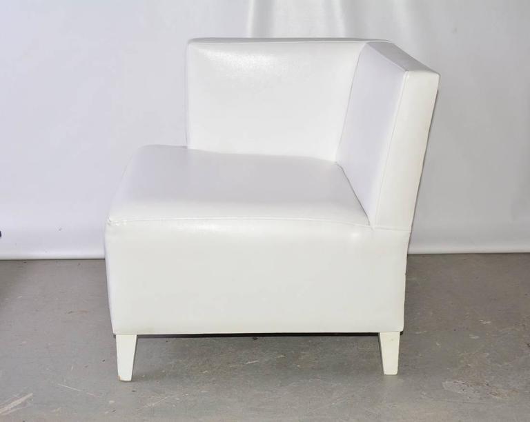 Machine-Made Contemporary Single Arm Corner Club Chair For Sale