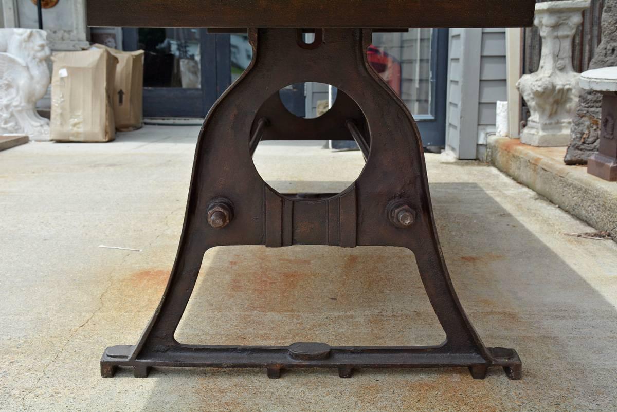 Renaissance Style Metal Dining Table In Distressed Condition In Sheffield, MA
