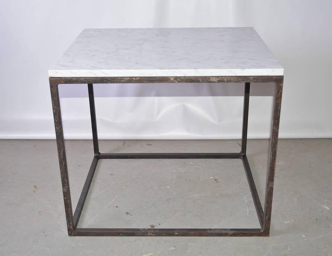 Contemporary industrial and modern, all at the same time. Can be suitable in most any decor. Table base is custom made so can be reproduced to your specification with customer provided tops or we can provide quote.. Metal can have a different