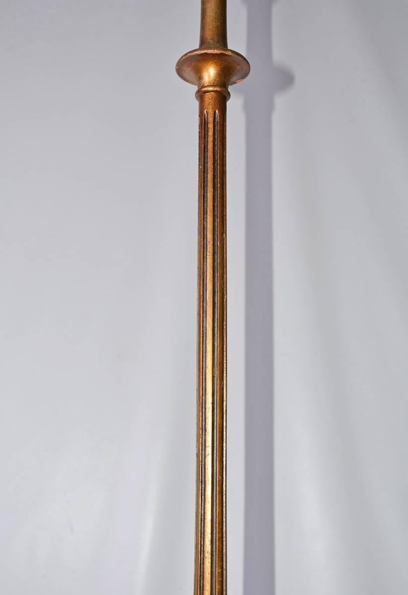 20th Century Italian Giltwood Standing Floor Lamp For Sale