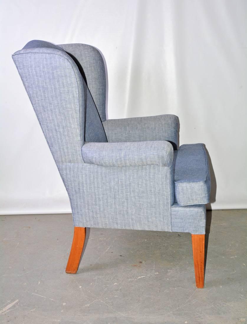 mid century modern wingback chair