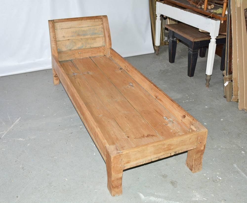 Hand-Crafted Antique Rustic Provincial Pine Daybed