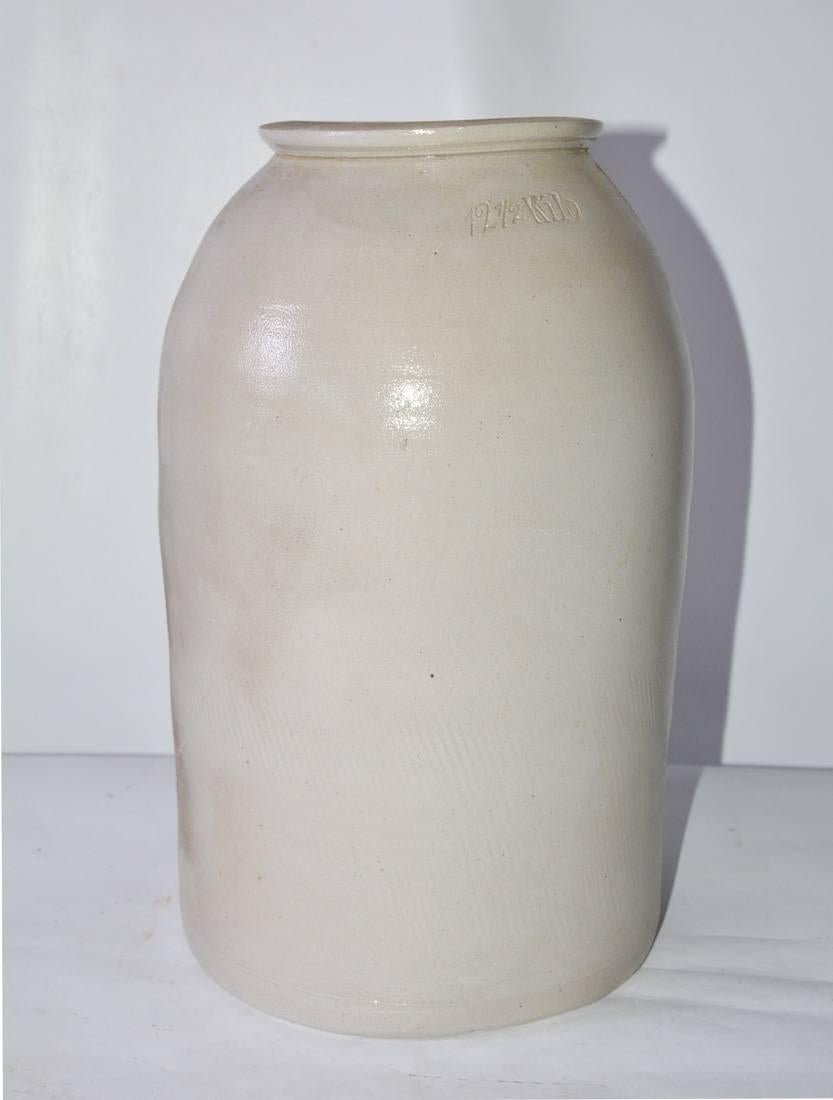 Hand-Crafted Antique Ceramic Apothecary Jar