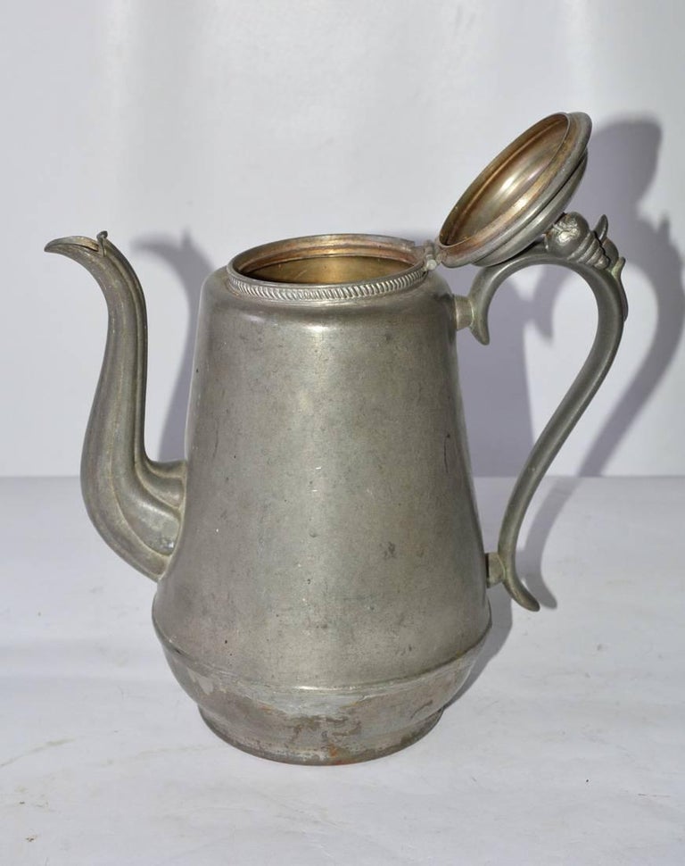 Antique Pewter Coffee Pot at 1stDibs