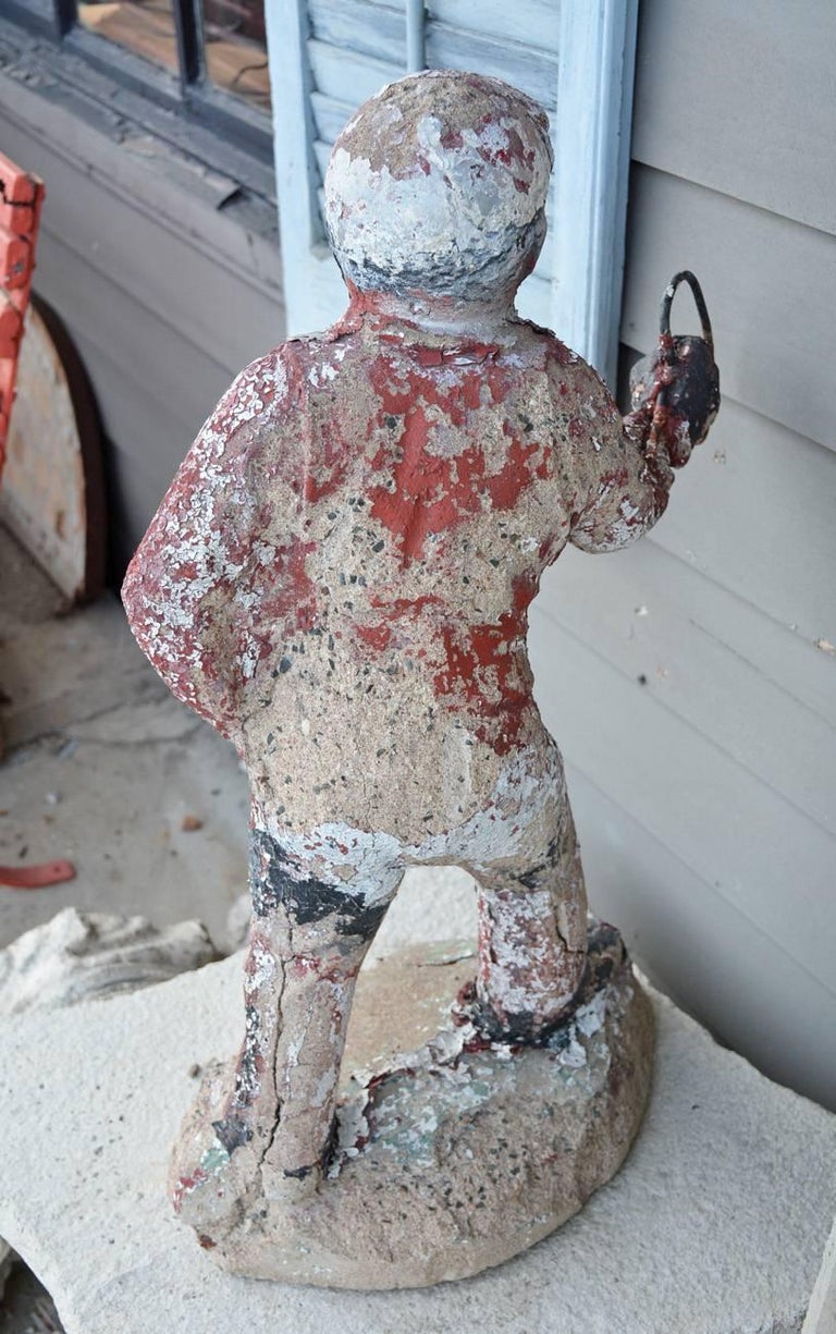 Antique "Jocko the Jocky" Cast Stone Lawn Jockey For Sale at 1stdibs