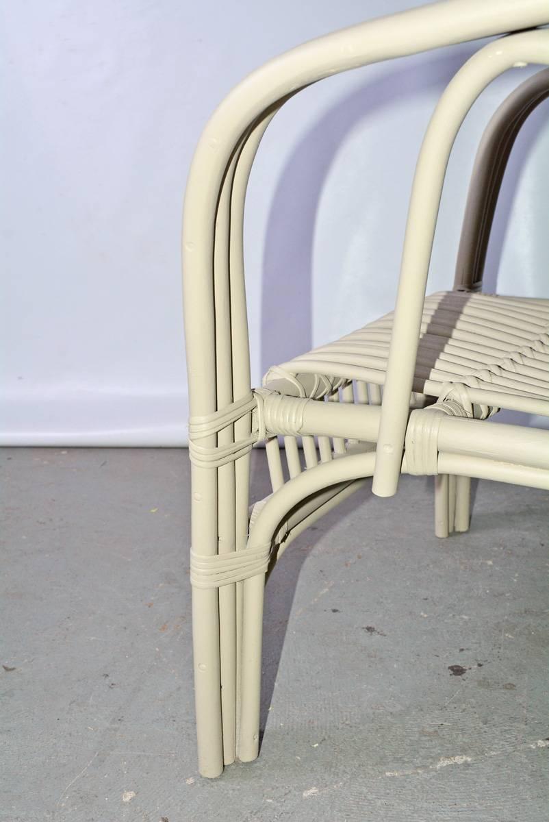 American Vintage Rattan Armchair For Sale