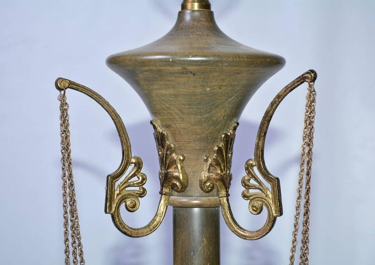 Classical Greek Antique Table Lamp a la Ancient Torchere For Sale