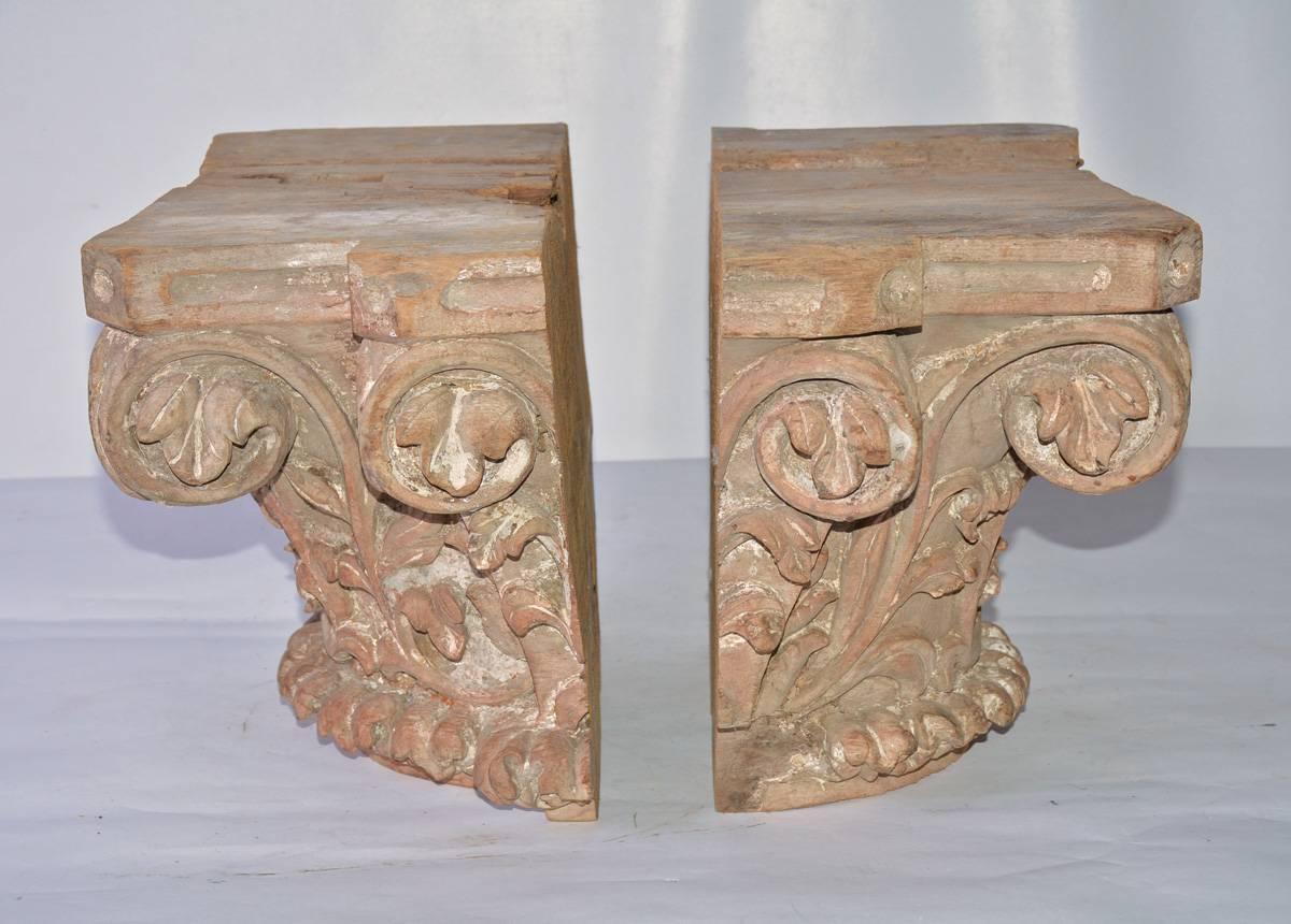 carved wood capitals