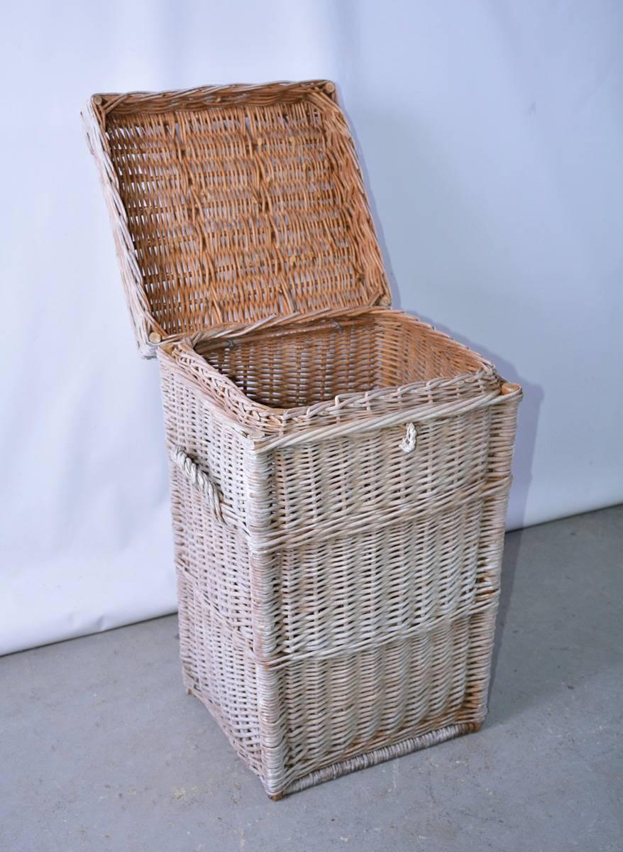 vintage wicker hamper