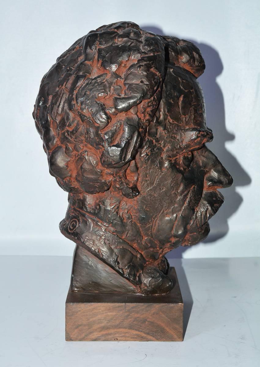 Kopf-Skulptur, Mark Twain (Gegossen) im Angebot