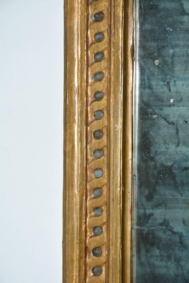 Viktorianischer Spiegel aus vergoldetem Holz (19. Jahrhundert)