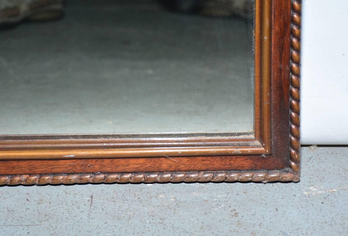 American Vintage Neoclassical Mahogany Mirror For Sale