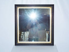 Vintage Black and Giltwood Mirror