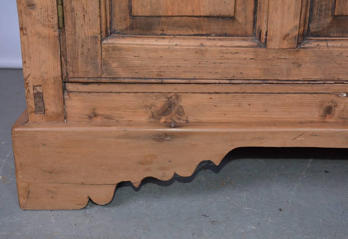 Hand-Crafted Large Antique Pine Sideboard or Cabinet