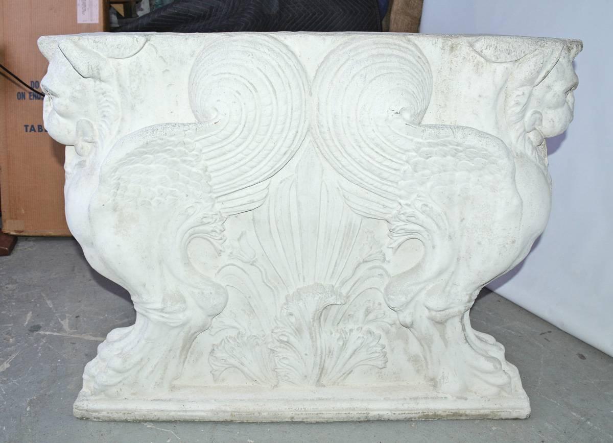 Contemporary Pair of Italian Neoclassical Style Griffons Table Pedestals For Sale