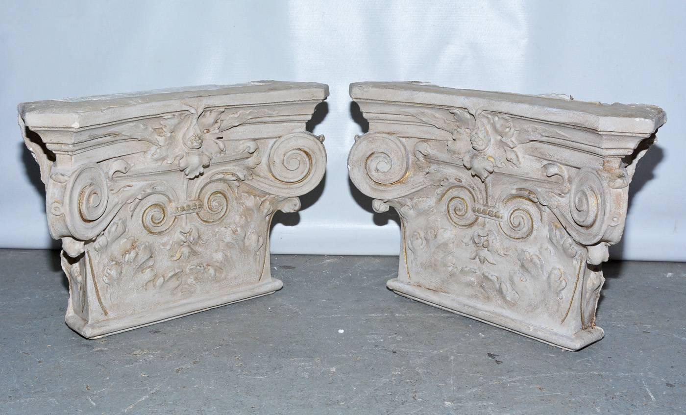 Classical Roman 19th Century Plaster Detail from a Building in Belgium