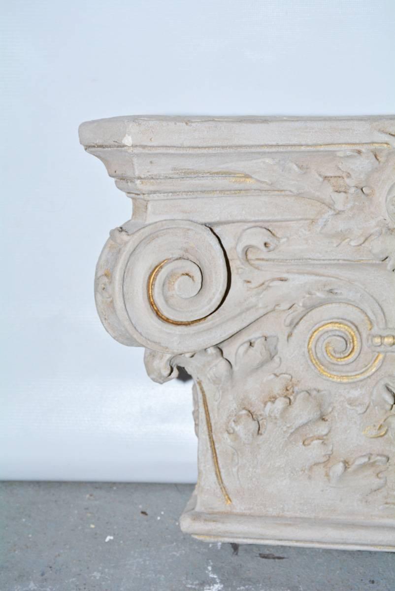 French 19th Century Plaster Detail from a Building in Belgium