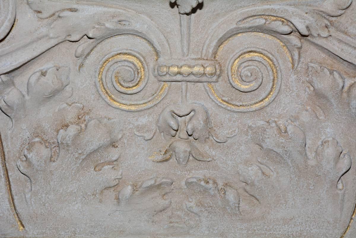 19th Century Plaster Detail from a Building in Belgium In Distressed Condition In Sheffield, MA