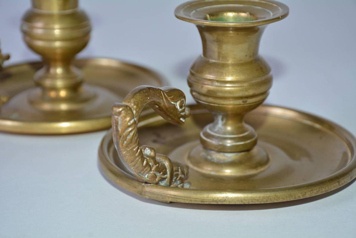 antique brass candle holders