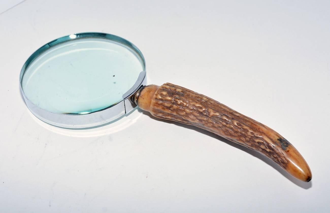 magnifying glass with horn handle