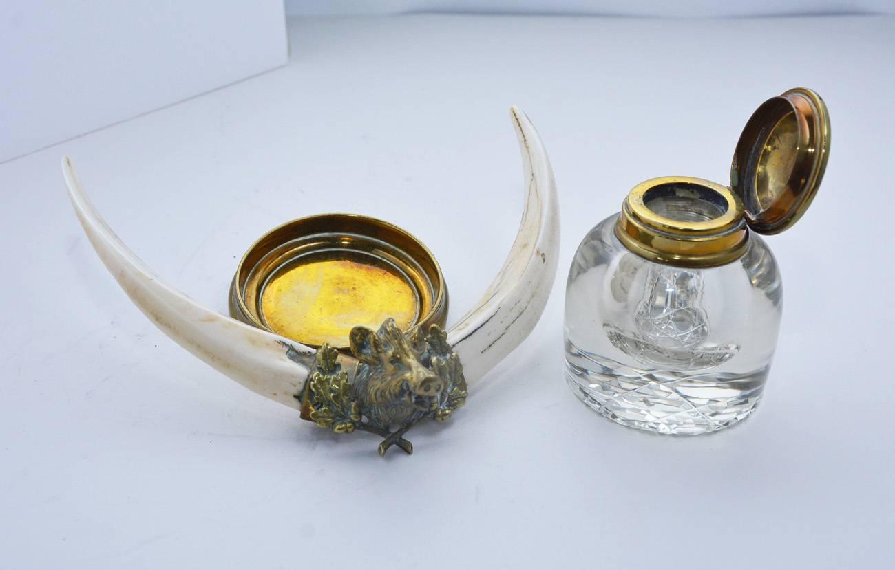 boar with antlers