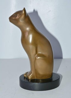 Brass Cat Statue