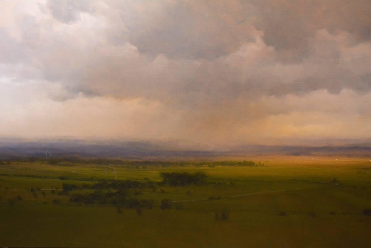 Expressionist Hanover Rainstorm in Valle For Sale