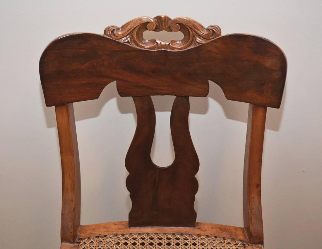 Charles X Set of Four Late Federal Dining Chairs For Sale