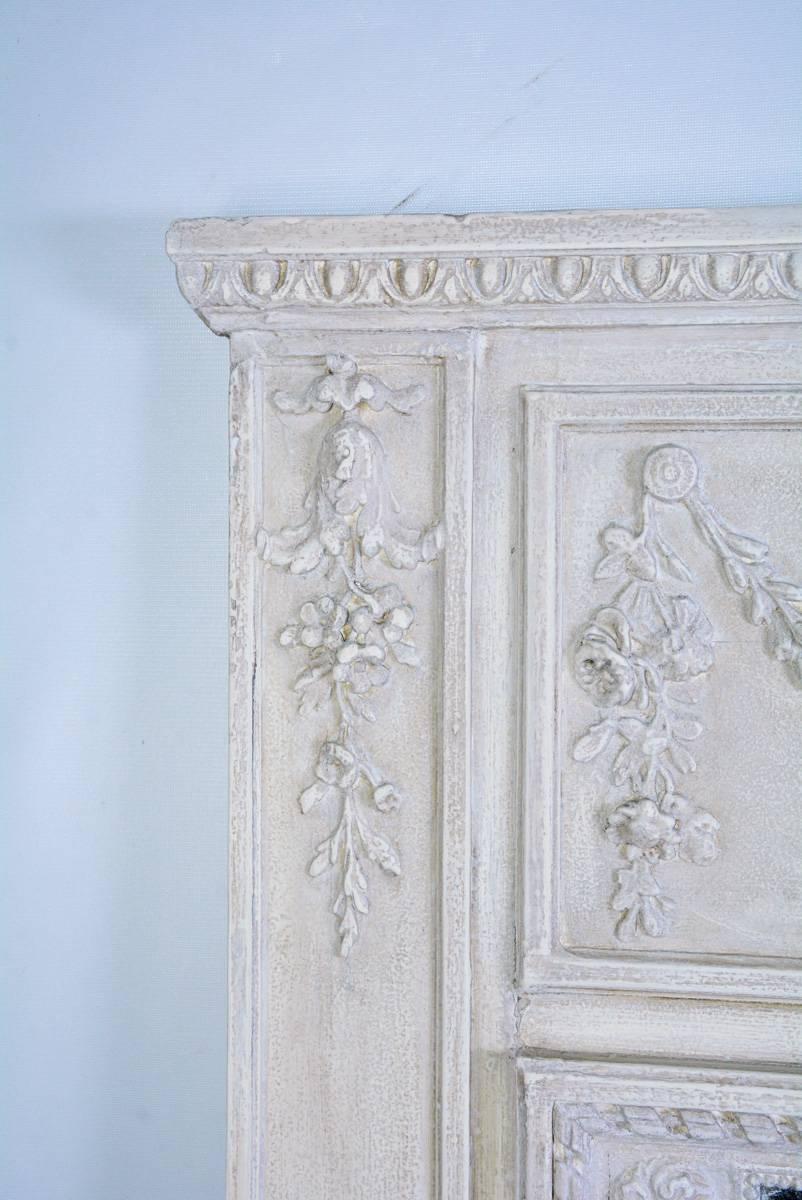 Painted Antique French Neoclassical Mantel Mirror