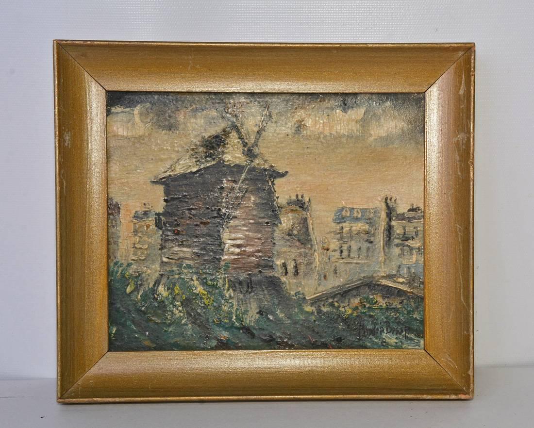 Peint Quatre petits paysages parisiens du 20e siècle à l'huile par Andre Bessp en vente