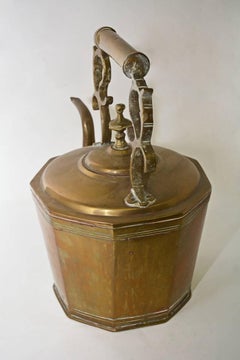 Antique European Brass Kettle or Teapot