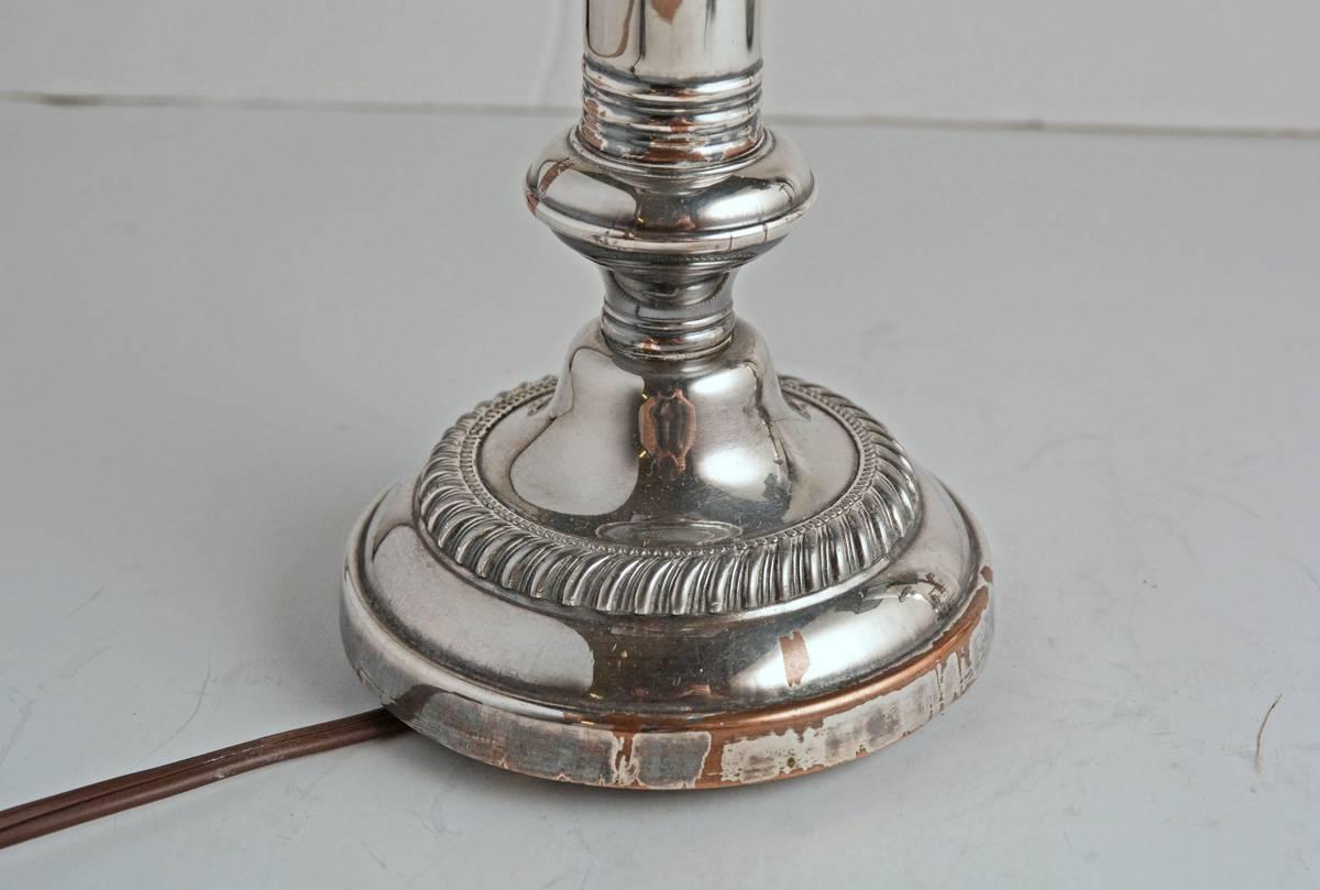 silver candlestick lamps