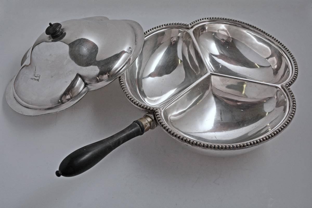 antique silver warming dish
