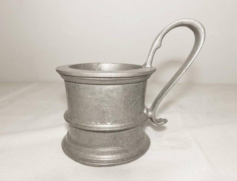 Four Vintage Pewter Holders In Good Condition For Sale In Great Barrington, MA