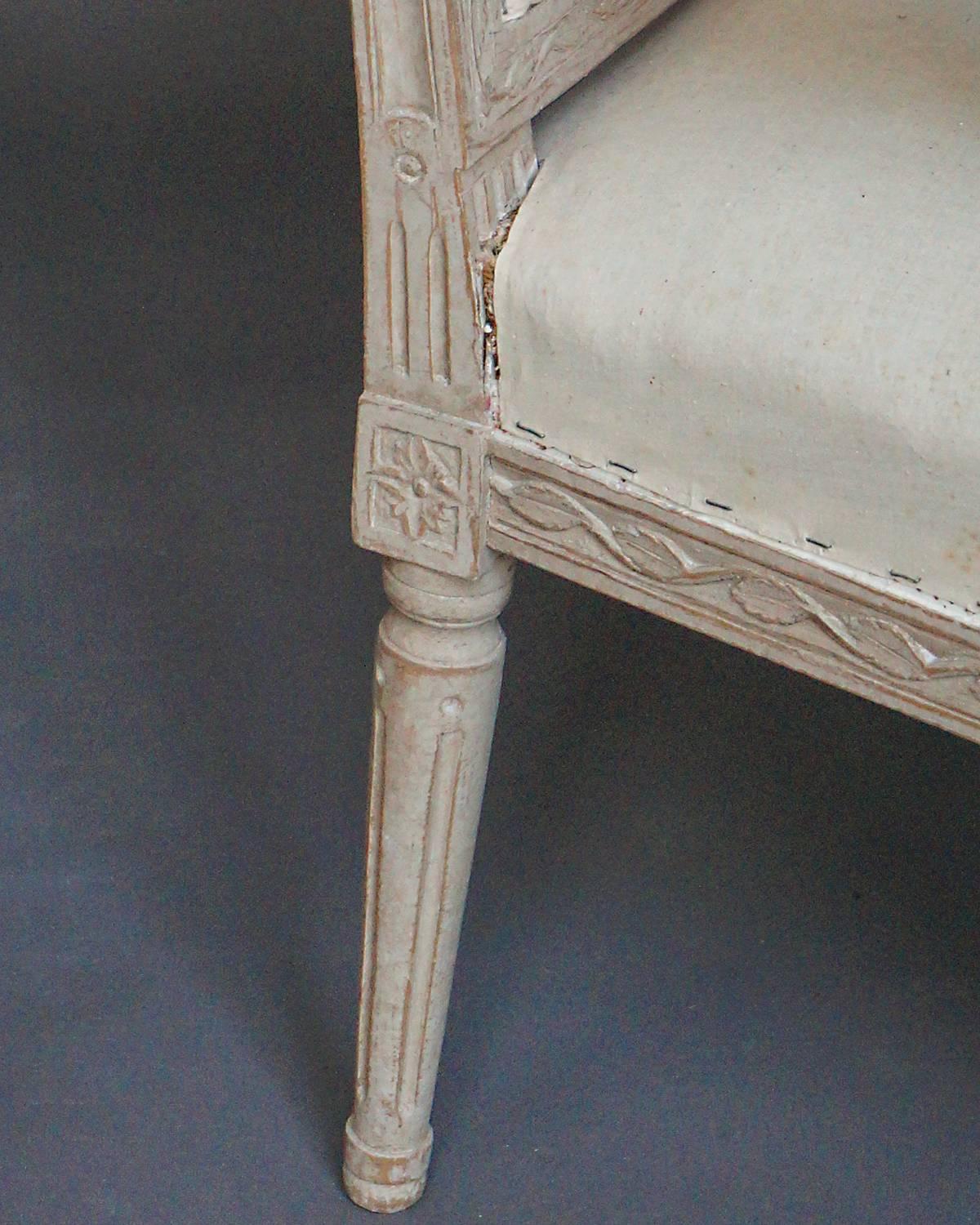 Wood Pair of Gustavian Style Armchairs