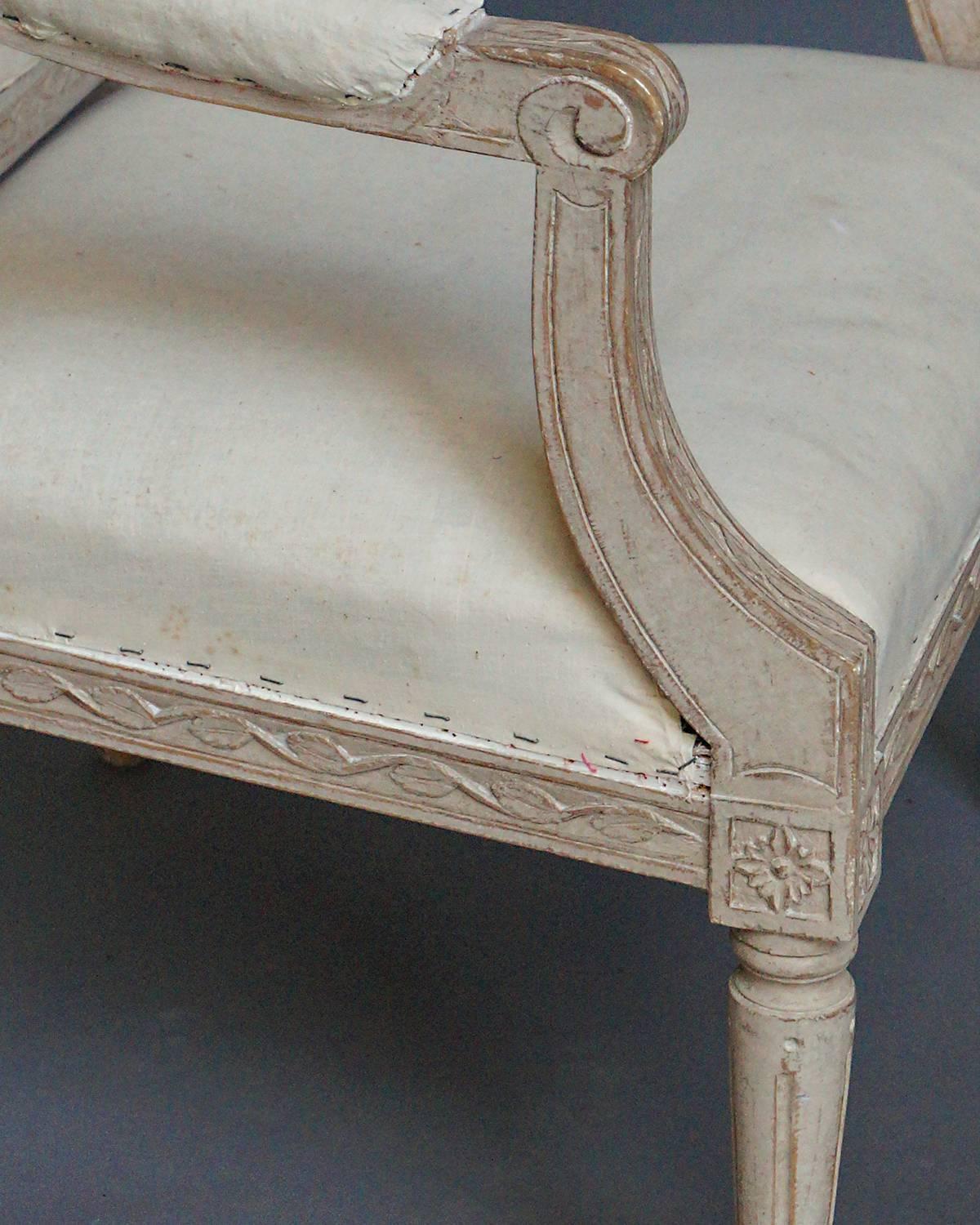 Early 20th Century Pair of Gustavian Style Armchairs