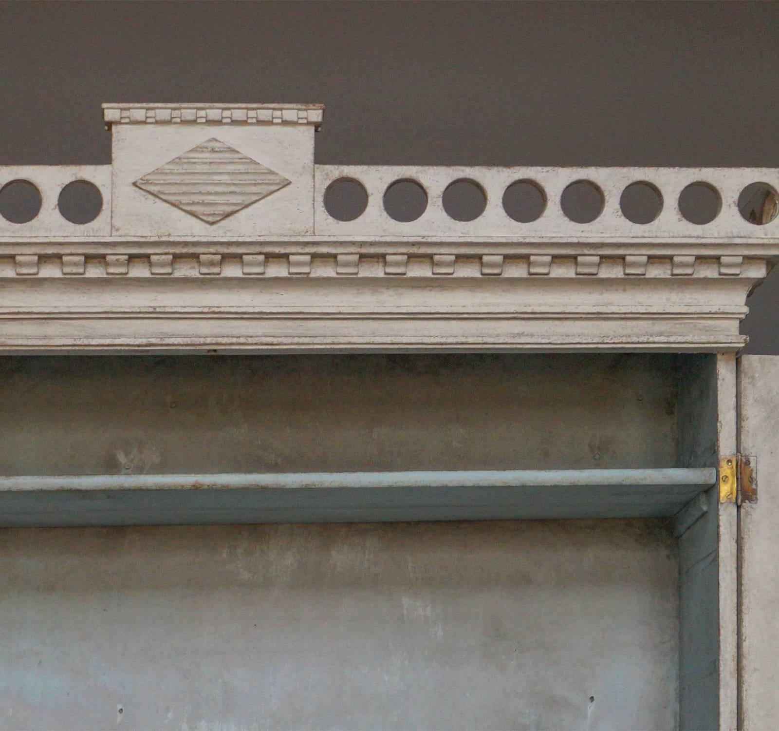 Swedish Gustavian Two-Part Secretary with Pierced Cornice In Excellent Condition For Sale In Sheffield, MA