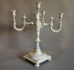 Swedish Five-Light Wooden Candelabrum