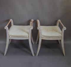 Pair of Neoclassical Style Stools