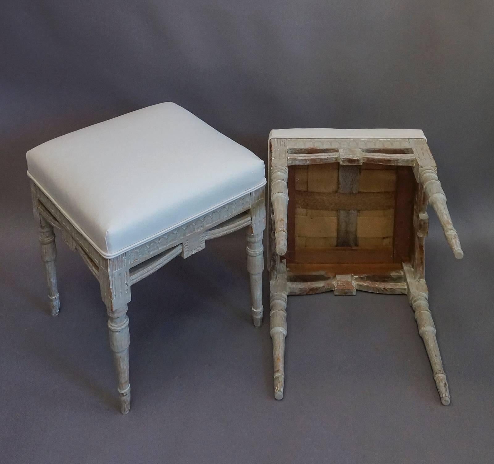 Pair of Swedish Stools In Excellent Condition For Sale In Sheffield, MA