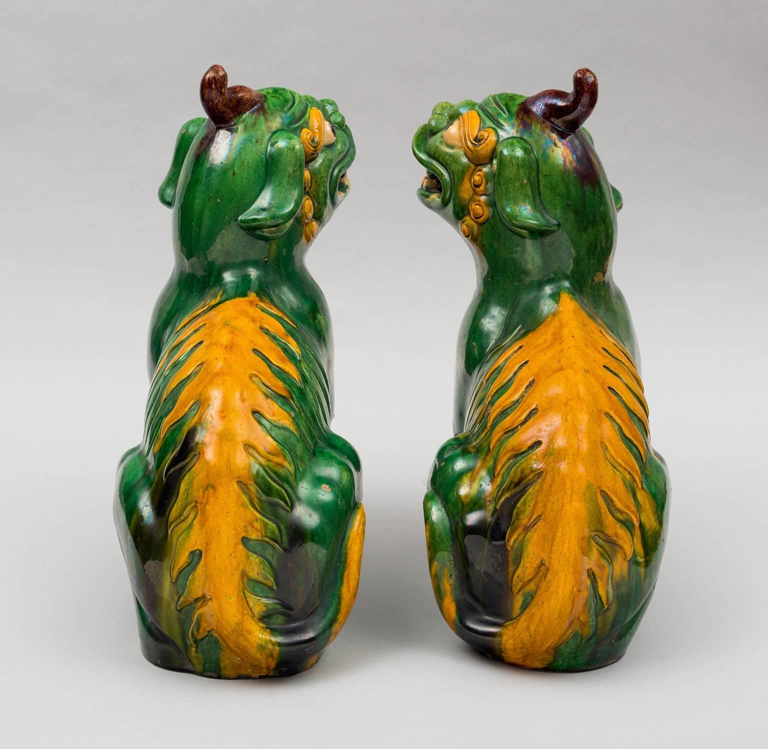 Pair of Chinese Foo Dogs In Excellent Condition In Sheffield, MA