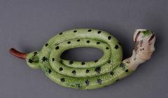 Rare Pipe in the Shape of a Snake, circa 1810