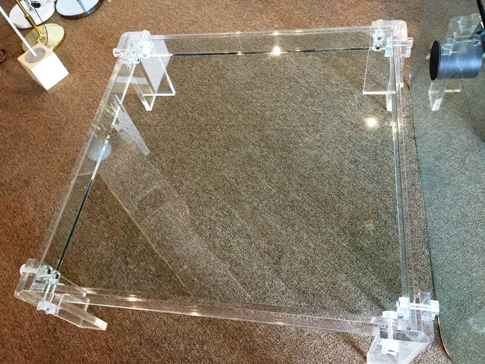 square acrylic coffee table
