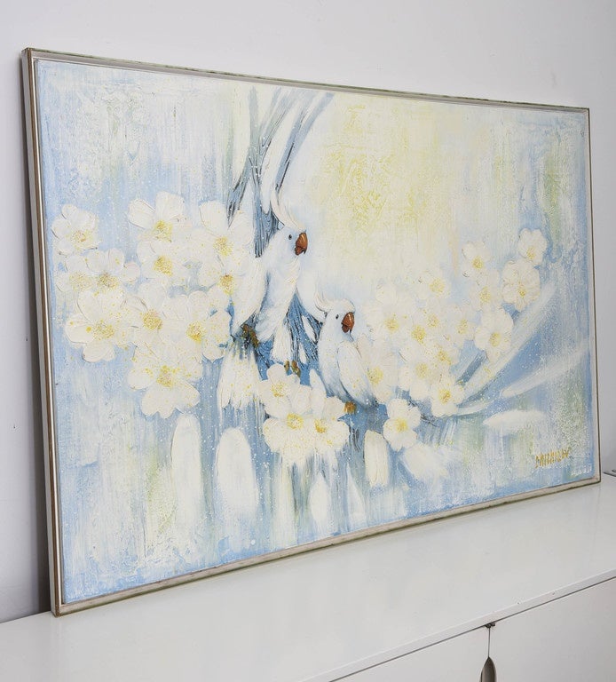 Chichicov Signed Mid-Century Oil Painting In Excellent Condition For Sale In Miami, FL